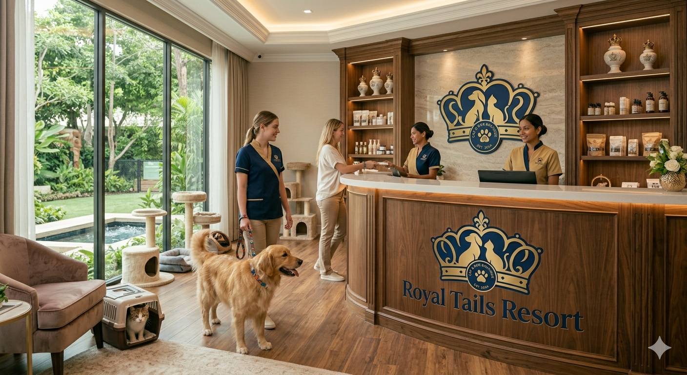 Royal Tail Resort Reception area of our Resort